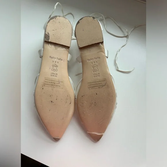Bella Belle Alicia Ivory Lace Wedding Ballet Flats – Size 10 - Picture 7 of 9